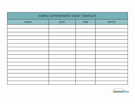 appointment templates