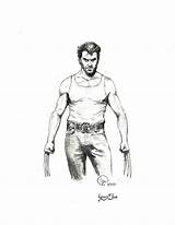 Wolverine Jackman Hugh Coloring sketch template