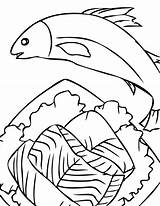 Coloring Pages Salmon Seafood Chinook Printable Getcolorings Helicopter Hogwarts Houses Getdrawings Color Colorings sketch template