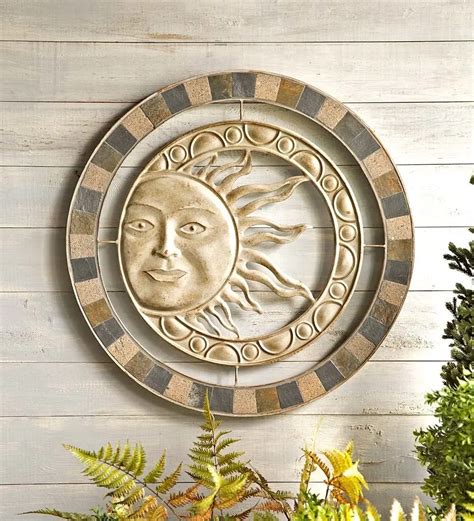 outdoor sun wall decor home collection