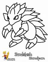 Coloring Pokemon Pages Sandslash Yescoloring Fo Real sketch template