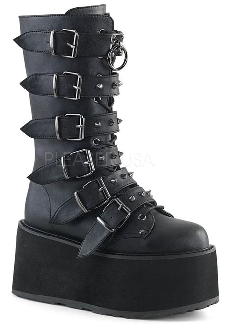 demonia damned 225 gothic platform boot attitude clothing