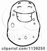 Potato Smiling Character Outlined Clipart Cartoon Vector Coloring Dancing Thoman Cory Illustration sketch template
