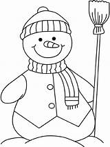 Snowman Coloring Christmas Pages Getdrawings sketch template