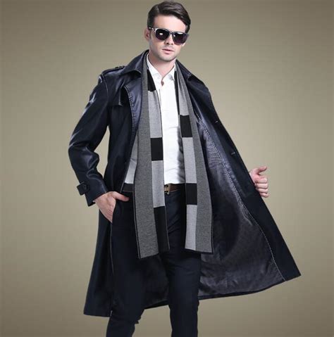 korean autumn black suit collar casual leather coats men slim single
