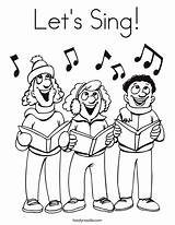 Coloring Sing Singers Let Print Song sketch template