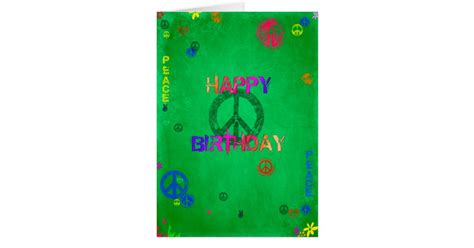 hippie happy birthday card zazzle