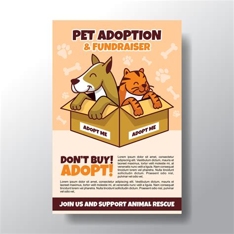 calm  adopt pet poster  vector art  vecteezy