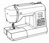 Naaimachine Sewingmachine Onderdelen Cucire Macchina sketch template
