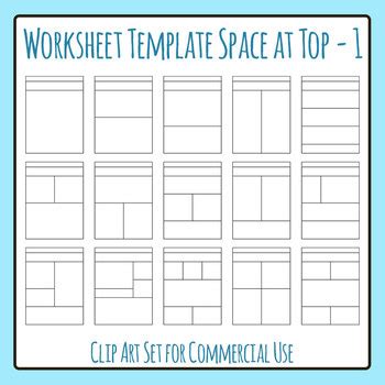 worksheet template page layout extra space  top clip art clipart