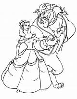 Princess Coloring Disney Prince Dancing Pages Beauty Colouring Printable Color sketch template