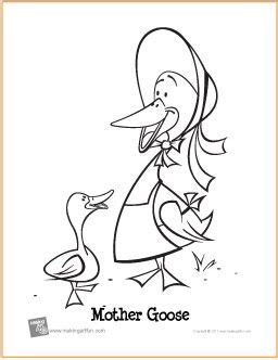 mother goose  printable coloring page coloring pages animal