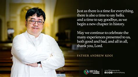 Fr Andrew Kooi Farewell Message