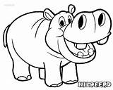 Hippo Nilpferd Hippopotamus Ausdrucken Hippos Seç Daycoloring Cool2bkids sketch template
