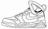 Jordan Nike Coloring Shoes Air Dibujar Zapatillas Dibujo Zapatos Cómo sketch template