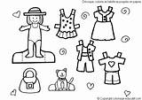 Coloring Pages Clothes Summer Dress Kids Paper Cut Dolls Colouring Clipart Cliparts Doll There Ubranka Thursday Mazes Dot Do Cloth sketch template