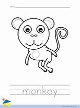Monkey Worksheet Coloring Flashcard Navigation Post Tiger Learning Thelearningsite Info sketch template