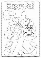 Motor Fine Skills Fall Trace Color Autumn Tracing Kids Themed Pages Activities Pre Writing Sheets Develop Child Help Their Teacherspayteachers sketch template
