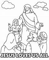 Jesus Coloring Pages Christian Loves Printable Sheets Christ Topcoloringpages Catholic sketch template