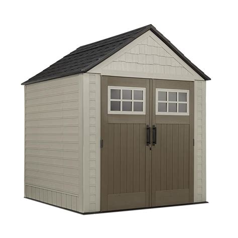 rubbermaid big max  ft   ft storage shed brownstans