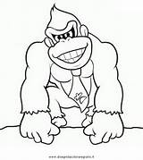Donkey Kong Coloring Game Template Pages sketch template