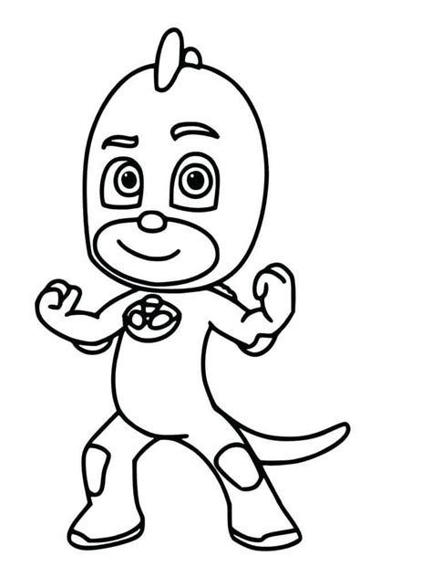 gecko pj masks coloring page coloring pages
