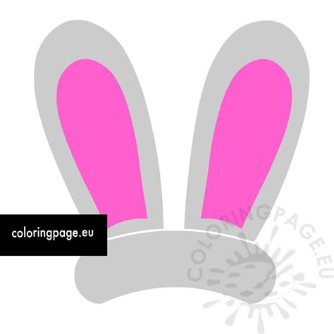 printable bunny ears coloring page