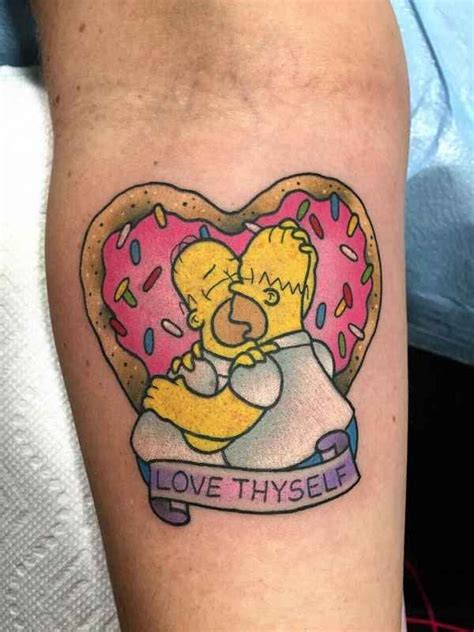 Homer Simpson Tattoo 003 Alex Strangler Tattoo Tätowierung Kunst
