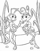 Life Bug Coloring Bugs Pages Disney sketch template