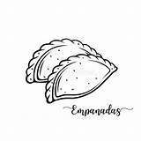 Empanada Empanadas sketch template