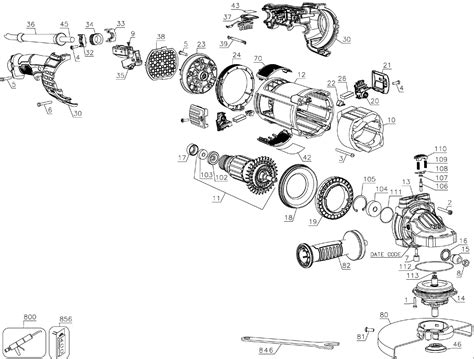 dewalt dwentype  angle grinder model schematic parts diagram toolbarncom