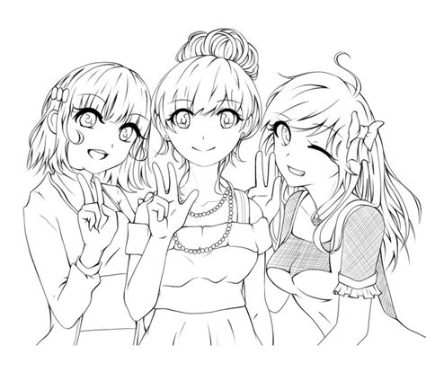 cute bff coloring pages girls  jankumiko  sketch coloring page