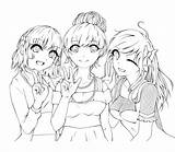 Bff Coloring Pages Cute Girls Printable Kids Friends Print Adults Color Template sketch template