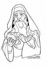Zechariah Advent Jésus Simeon sketch template