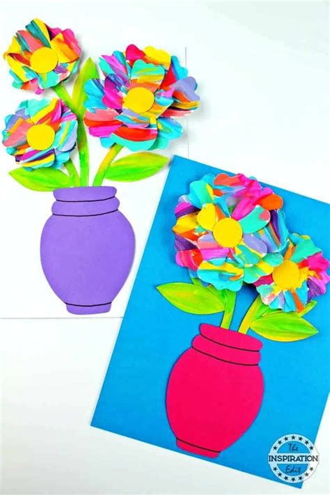 painted flower art  craft  preschool  inspiration edit