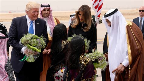 melania opts to not wear traditional headscarf during saudi arabia