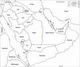 Arabia Saudi Map Outline Blank Emirates Names Arabie Boundaries Carte Maps sketch template