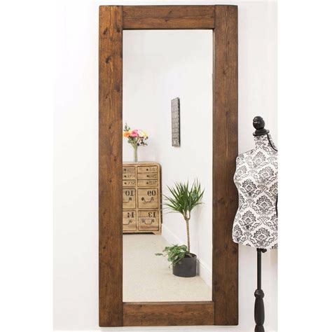 large rustic wall mirror decorative wooden mirrors