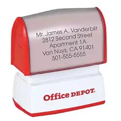 office depot brand pre inked stamp     impression  office