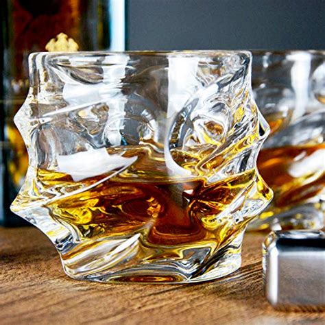 Glaskey Whiskey Glass Set Of 4 11 5 Oz Lead Free Crystal Old Fashioned