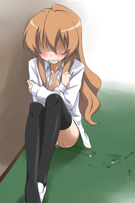 rule 34 after sex aisaka taiga angry blush bottomless brown hair cold crossed arms crying cum