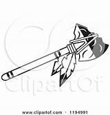 Tomahawk Feathers Clipart Vector Native American Sajem Royalty Illustration Johnny Illustrations Small Clipartof sketch template