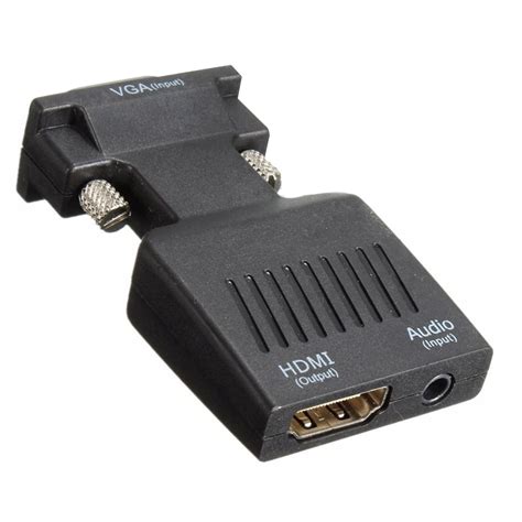 1080p vga male to hdmi female adapter converter with usb audio cable in