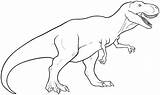 Dinosaur Tyrannosaurus Getdrawings sketch template