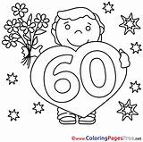 Birthday 60 Happy Colouring Coloring Pages Bouquet Children Years Sheets Sheet Title Coloringpagesfree sketch template