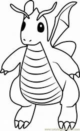 Pokemon Dragonite Coloring Go Pages Pokémon Color Printable Getcolorings Getdrawings Popular Coloringhome Coloringpages101 sketch template