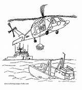 Helicopter Coloring Pages Color Printable Kids Rescue Helicopters Transportation Sheets Colouring Boat Drawing Truck Sheet Print sketch template