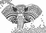 Coloring Afrique Elefante Coloriages Afrika Stress Indian Zentangle Elefant Malvorlagen Mandalas Kleurplaten Elefants Volwassenen Relaxation éléphant Therapy Ausmalen Erwachsene Adulte sketch template