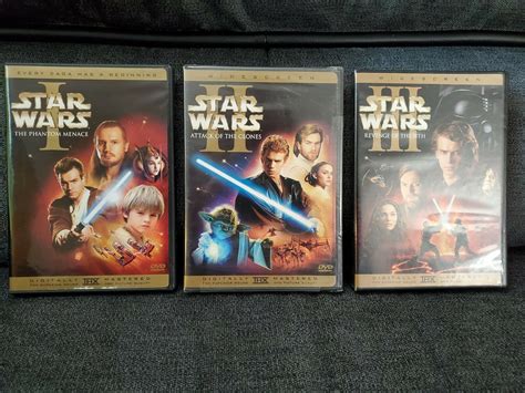 star wars prequel trilogy dvd  disc lot   movies etsy