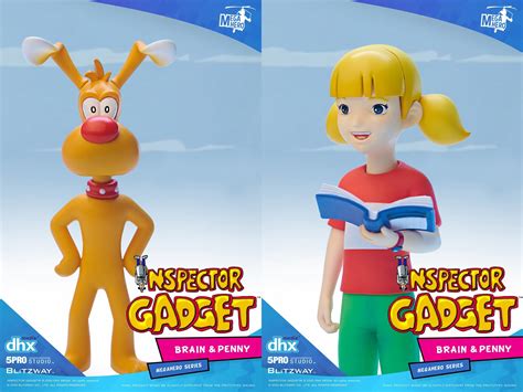 Mega Hero Series Inspector Gadget Penny And Brain Action Figure